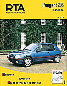 Książka: Peugeot 205 - essence 1.6 et 1.9 (1984-1997) - Revue Technique Automobile (RTA 707.2)