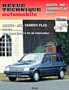 Livre: Austin / MG / Vanden Plas Metro (04/1982-06/1985) - Revue Technique Automobile (RTA 428.4)