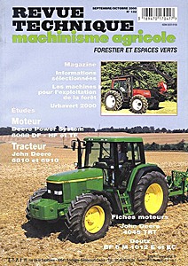 Livre : John Deere 6810 et 6910 - moteurs DPS 6068 DF/HF/TF (depuis 12/1997) - Revue Technique Machinisme Agricole (RTMA 132)