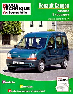 Książka: Renault Kangoo - essence 1.2 et 1.4 (8 soupapes) (09/1997-06/2003) - Revue Technique Automobile (RTA 632)