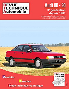 Livre: Audi 80 et 90 (3e génération) - moteurs 4 et 5 cylindres essence / Diesel (1987-1991) - Revue Technique Automobile (RTA 735.1)