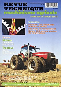 Livre : Case Magnum MX 180, MX 200, MX 220, MX 240, MX 270 - moteur Cummins QSC 8.3 C - Revue Technique Machinisme Agricole (RTMA 144)