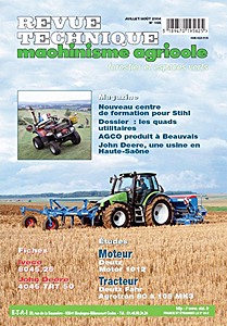 Livre : Deutz Fahr Agrotron 80, 85, 90, 100 et 105 MK3 - moteurs Deutz 1012 - Revue Technique Machinisme Agricole (RTMA 155)