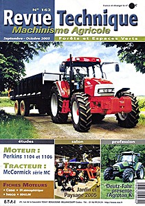 Livre : McCormick série MC : MC 95, MC 105, MC 115, MC 120 Power6, MC 135 Power6 - moteurs Perkins 1104 et 1106 - Revue Technique Machinisme Agricole (RTMA 162)