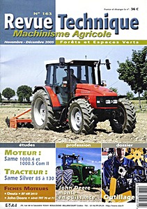 Livre : Same Silver 85, 95, 105, 110, 115, 130 - moteurs Same 1000.4 et 1000.6 Com II - Revue Technique Machinisme Agricole (RTMA 163)