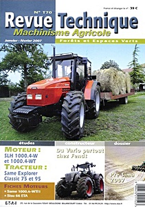 Livre : Same Explorer Classic 75 et 95 - moteurs SLH 1000.4-W et 1000.4-WT - Revue Technique Machinisme Agricole (RTMA 170)