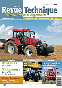 Livre : Case CVX 1135, CVX 1145, CVX 1155, CVX 1170, CVX 1190 - moteur Sisu 620 - Revue Technique Machinisme Agricole (RTMA 171)