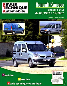 Boek: Renault Kangoo - Phase 1 et 2 - Diesel 1.9D et 1.5 dCi (09/1997-12/2007) - Revue Technique Automobile (RTA 101.1)