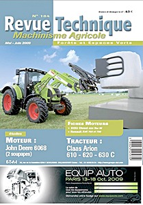 Livre : Claas Arion 610 C, 620 C, 630 C - moteur DPS 6068 HRT - Revue Technique Machinisme Agricole (RTMA 184)