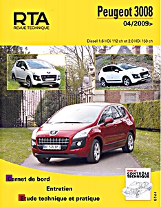 Boek: Peugeot 3008 - Diesel 1.6 HDi 8V 112 ch et 2.0 HDi 16V 150 ch (depuis 04/2009) - Revue Technique Automobile (RTA B752.5)