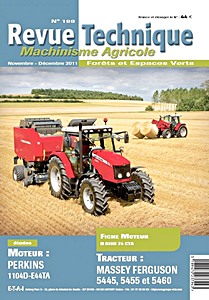 Boek: Massey-Ferguson 5445, 5455 et 5460 - moteur Perkins 1104 D-E44 TA - Revue Technique Machinisme Agricole (RTMA 199)