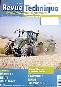 Livre : Fendt 800 Vario SCR - moteur Deutz TCD 6.1 L06 4V - Revue Technique Machinisme Agricole (RTMA 205)