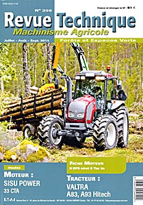 Livre : Valtra A83 et A93 HiTech - Moteur Sisu Power 33 CTA - Revue Technique Machinisme Agricole (RTMA 208)