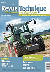 Livre : Fendt 500 Vario SCR - moteur Deutz TCD 4.1 L04 4V - Revue Technique Machinisme Agricole (RTMA 211)