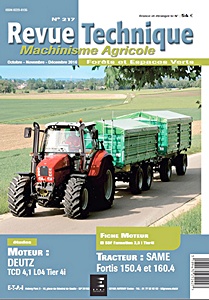 Livre : Same Fortis 150.4 et 160.4 - moteur Deutz TCD 4.1 L04 Tier 4i - Revue Technique Machinisme Agricole (RTMA 217)