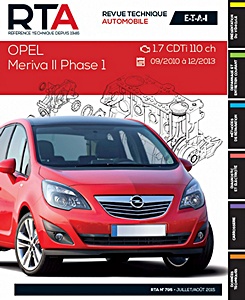 Boek: [RTA 795] Opel Meriva II - 1.7 CDTi (9/2010-12/2013)