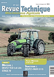 Boek: Deutz Fahr 5115 - moteur Deutz TCD 3.6 L04 Stage IV - Revue Technique Machinisme Agricole (RTMA 221)