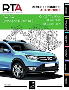 Book: Dacia Sandero II - Phase 1 - essence 0.9 TCe et 1.2 i (2012-2017) - Revue Technique Automobile (RTA 826)