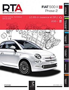 Książka: [RTA 843] Fiat 500 II - Phase 2 - 1.2i (depuis 2015)