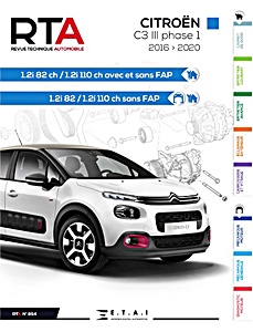 Książka: Citroën C3 III - Phase 1 - 1.2i essence (2016-2020) - Revue Technique Automobile (RTA 854)