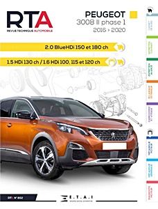 Livre: [RTA 852] Peugeot 3008 II - Ph 1 - 1.5/1.6/2.0 HDi (6-20)