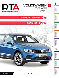 Boek: VW Tiguan II - 2.0 TDI (115, 150 et 190 ch) (2016-) - Revue Technique Automobile (RTA 850)