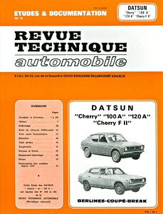 Buch: Datsun Cherry, 100A, 120A et Cherry FII (1972-1979) - Revue Technique Automobile (RTA 349)