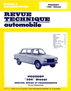 Livre: Peugeot 304 Diesel (1976-1980) - Revue Technique Automobile (RTA 379)