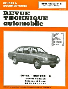Buch: Opel Rekord E - essence et Diesel (1975-1980) - Revue Technique Automobile (RTA 402)