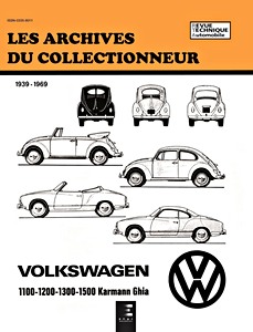 Buch: Volkswagen Coccinelle 1100 - 1200 - 1300 - 1500 Karmann Ghia (1939-1969) - Les Archives du Collectionneur (ADC 20)