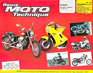 Buch: Honda VT 600 C Shadow (1988-1994) / Triumph 750/900 Trident, Trophy, Sprint, Daytona, Speed Triple (1995-2001). - Revue Moto Technique (RMT 93.2)
