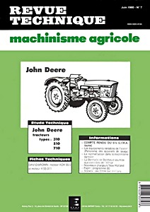 Boek: John Deere 310, 510, 710 - Revue Technique Machinisme Agricole (RTMA 7)