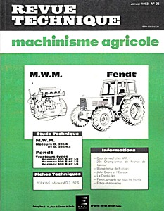Livre : Fendt Farmer 105, 106 et 108 - S et LS - moteurs MWM D 226-4 et D 226-4.2 - Revue Technique Machinisme Agricole (RTMA 25)