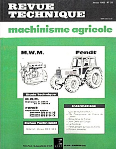 Couverture du livre : Fendt Farmer 105, 106 et 108 - S et LS - moteurs MWM D 226-4 et D 226-4.2 | Revue Technique Machinisme Agricole (RTMA 25)