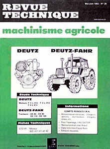 Boek: Deutz Fahr DX 85, DX 90, DX 110 et DX 120 - moteurs Deutz F5L 912, F6L 912 et F6L 913 - Revue Technique Machinisme Agricole (RTMA 28)