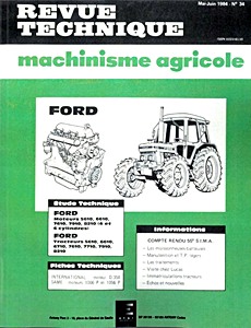 Livre : Ford 5610, 6610, 6710, 7610, 7710, 7910 et 8210 - Revue Technique Machinisme Agricole (RTMA 34)