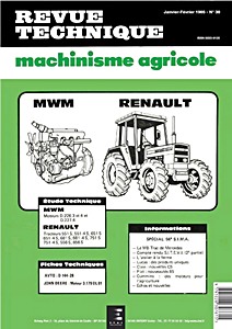 Renault 551-4S, 556 S, 651 S, 651-4S, 656 S, 681 S, 681-4S, 751 S, 751-4S - moteurs MWM D 226-3, D 226-4 et D 227-4 | Revue Technique Machinisme Agricole (RTMA 38) | ETAI