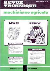 Boek: Fendt Farmer 303, 304, 306, 308 et 309 LS et LSA (jusqu'en 1985) - moteurs MWM D226-3.2, (T)D226.4.2 et D227.4.2 - Revue Technique Machinisme Agricole (RTMA 44)
