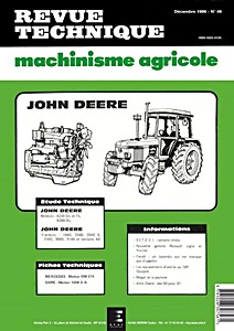 Livre: John Deere 1640, 2040, 2040 S, 2140 et versions XE - moteurs John Deere 4239 DL/TL et 6359 DL (depuis 1979) - Revue Technique Machinisme Agricole (RTMA 49)