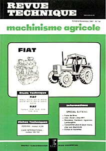 Livre : Fiat 55-90, 60-90, 65-90, 70-90 et 80-90 - moteurs Fiat 8031, 8035, 8041, 8045 - Revue Technique Machinisme Agricole (RTMA 54)