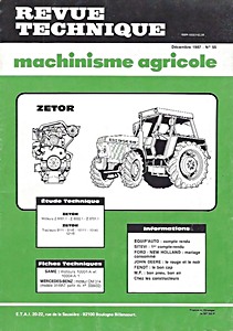 Boek: Zetor 8111, 8145, 10111, 10145 et 12145 - moteurs Zetor Z 8401.1, Z 8002.1 et Z 8701.1 - Revue Technique Machinisme Agricole (RTMA 55)