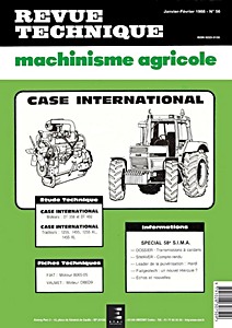 Livre: Case International 1255, 1255 XL, 1455 et 1455 XL - moteurs Case International DT 358 et DT 402 - Revue Technique Machinisme Agricole (RTMA 56)