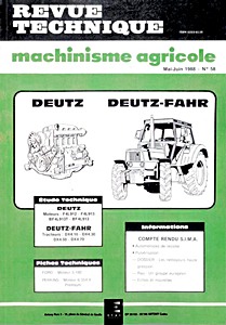 Livre : Deutz-Fahr DX 4.10, DX 4.30, DX 4.50 et DX 4.70 - moteurs Deutz F4L912, F4L913, BF 4L913 T et BF4L913 - Revue Technique Machinisme Agricole (RTMA 58)