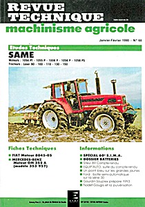 Livre : Same Laser 90, 100, 110, 130, 150 - moteurs 1006 P, 1054 PT, 1055 P, 1056 P et 1056 PS - Revue Technique Machinisme Agricole (RTMA 68)