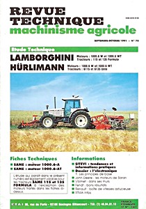 Livre : Lamborghini Formula 115 et 135 / Hürlimann Elite 6115 et 6135 - moteurs 1000.6-W et 1000.6-WT - Revue Technique Machinisme Agricole (RTMA 78)