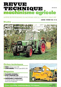 Livre : Fendt Farmer 240, 250, 260, 275 et 280 - moteurs Deutz F3L 912, F3L 913, F4L 912 et F4L 913 - Revue Technique Machinisme Agricole (RTMA 92)