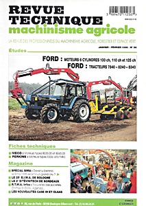 Ford 7840, 8240 et 8340 - moteurs 6 cylindres 100, 110 et 125 ch | Revue Technique Machinisme Agricole (RTMA 98)