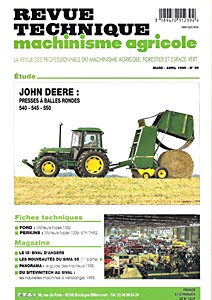 Boek: John Deere presses à balles rondes 540, 545 et 550 - Revue Technique Machinisme Agricole (RTMA 99)