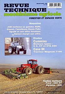 Livre : Case IH Magnum 7100 - moteurs Cummins 6 C 830, 6 CT 830 et 6 CTA 830 - Revue Technique Machinisme Agricole (RTMA 107)