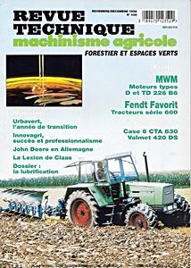 Livre : Fendt Favorit série 600 - moteurs MWM D et TD 226 B6 - Revue Technique Machinisme Agricole (RTMA 109)